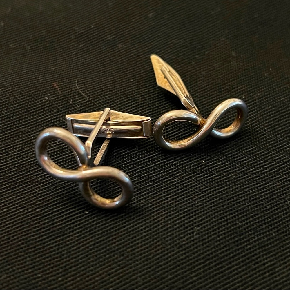 Elegant Silver Infinity Cufflinks